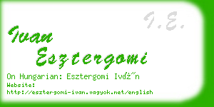 ivan esztergomi business card
